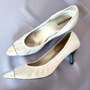 Prada kitten heel pump